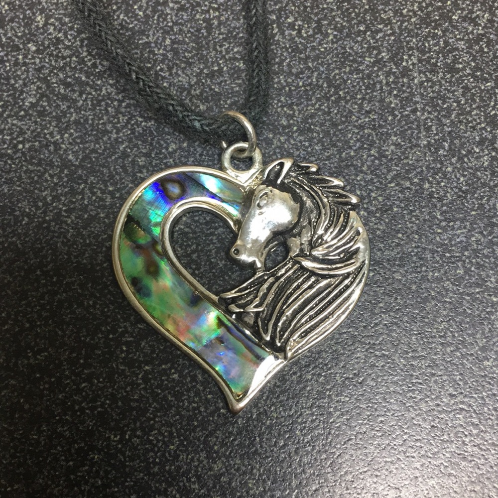 Horse Head heart Necklace